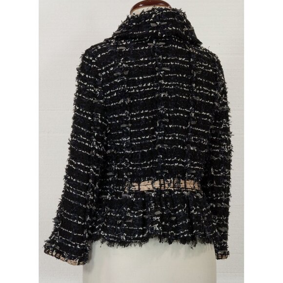 CHANEL ICONIC Runway Lasagne Tweed Little Black jacket size 40 - Picture 11 of 17